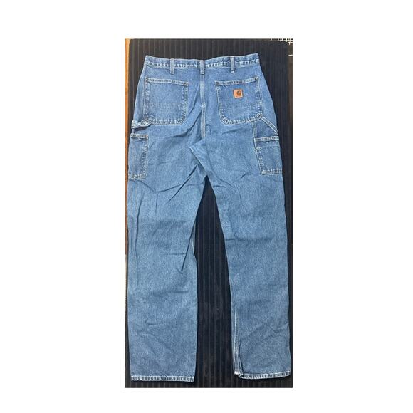Carhartt Men’s Blue Jeans Size 36x36 RN 14806 B73 DST Workwear - Picture 2 of 3